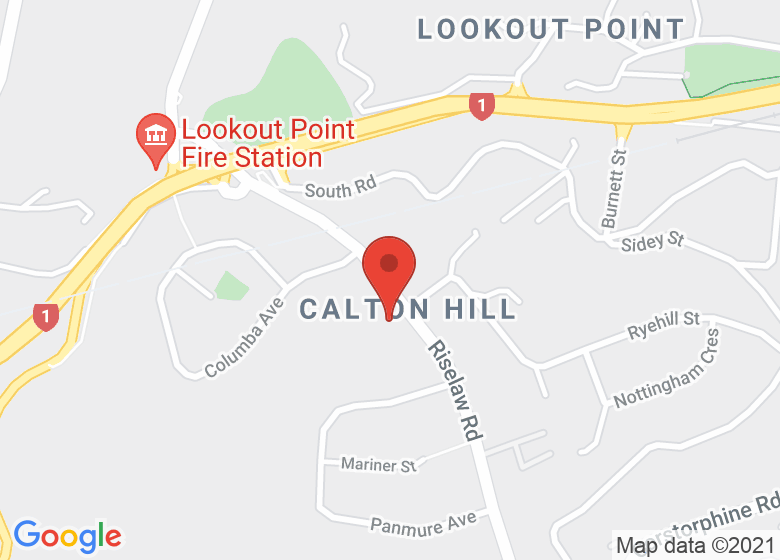 Map showing location of Riselaw Road Playcentre