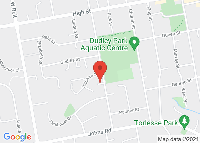 Map showing location of Rangiora Playcentre
