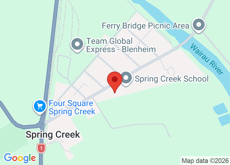 Map showing location of Spring Creek Playcentre