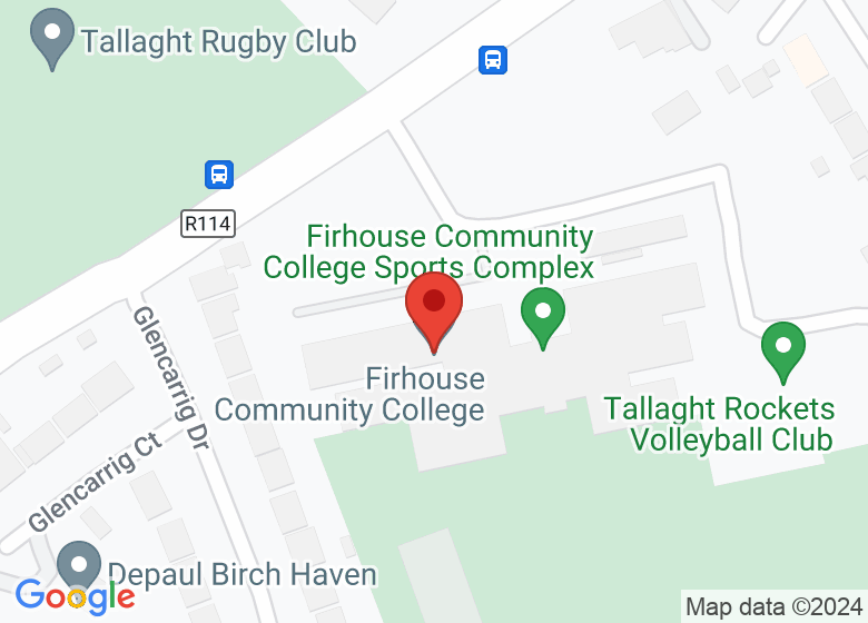 Map showing location of Firhouse Community College