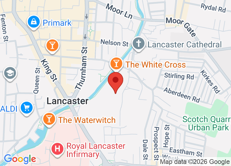 Map showing location of SOMA: Yoga And Pilates Studio Lancaster
