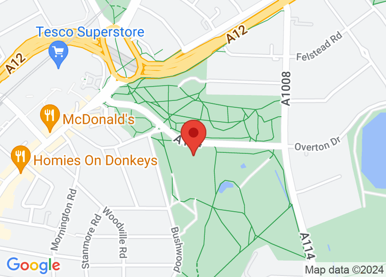 Map showing location of Wanstead Quaker Meeting House