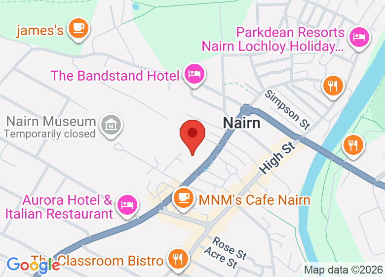 Map showing location of Nairn Community & Arts Centre