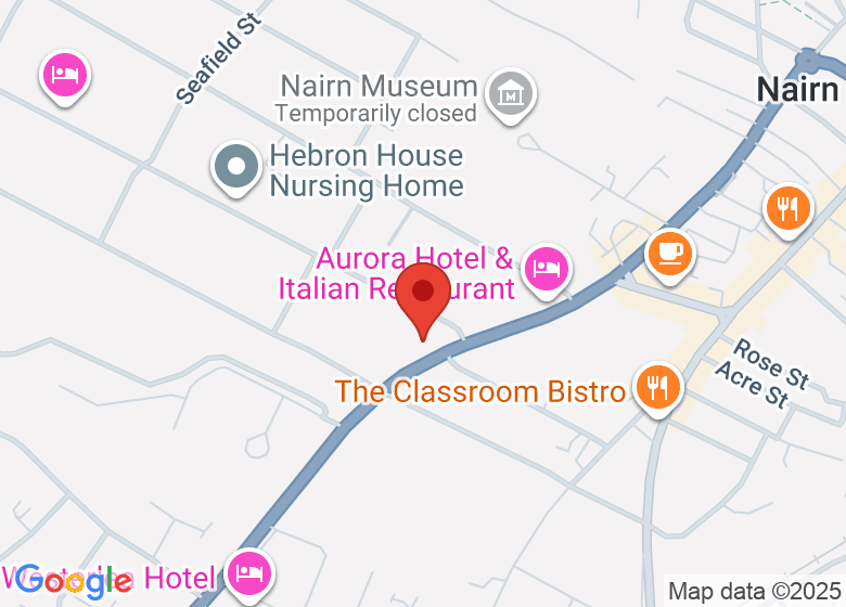 Map showing location of Nairn Old Parish Church Hall