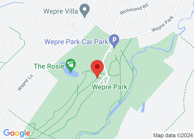 Map showing location of Wepre Park Education Area