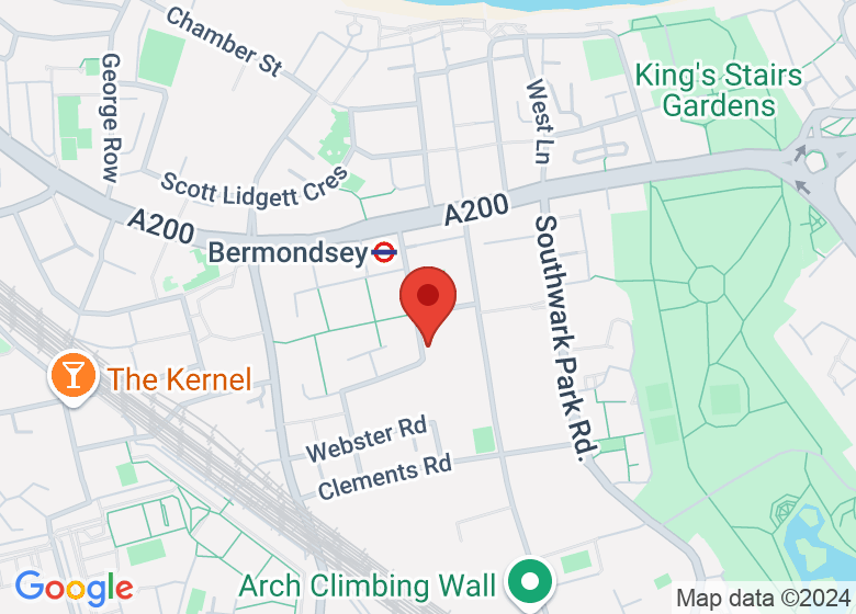 Map showing location of Charter School Bermondsey