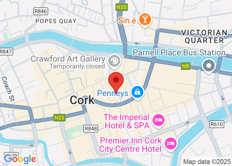 Map showing location of Tribe Flow Studio