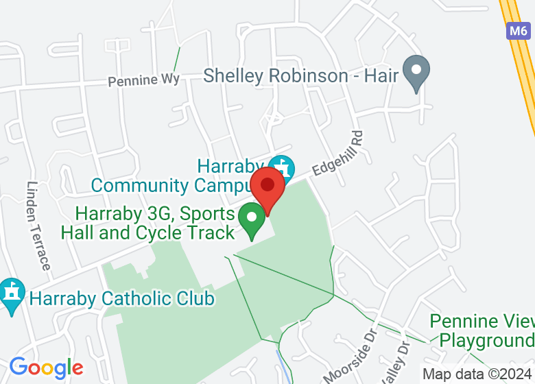 Map showing location of Harraby Theatre
