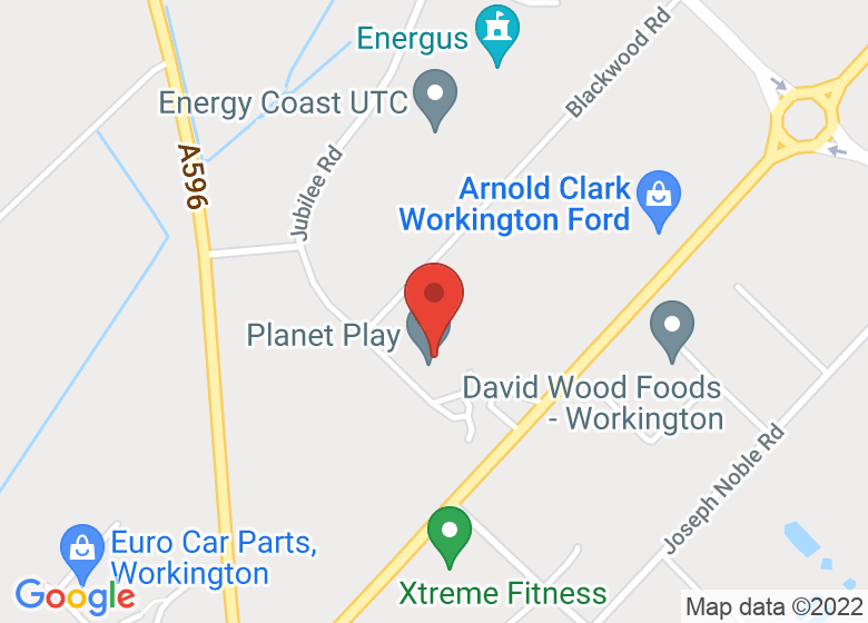 Map showing location of Planet Play