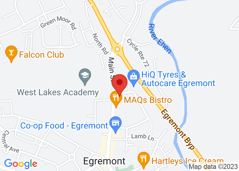 Map showing location of Egremont Methodist Church