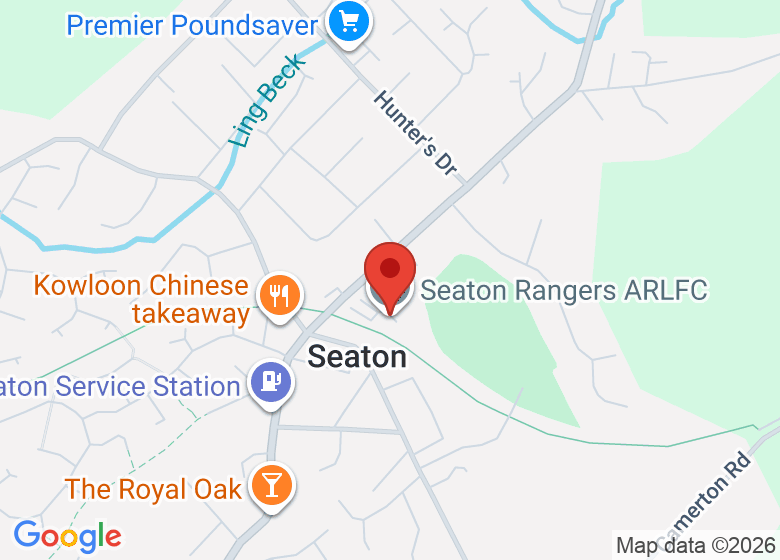 Map showing location of Seaton Rangers ARLFC