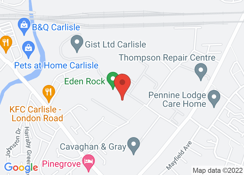 Map showing location of EDEN ROCK
