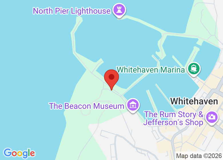 Map showing location of The Edge Hotel - menu Whitehaven