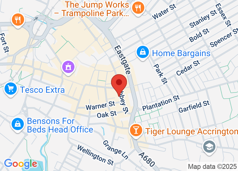 Map showing location of Busy Bugs Crafts