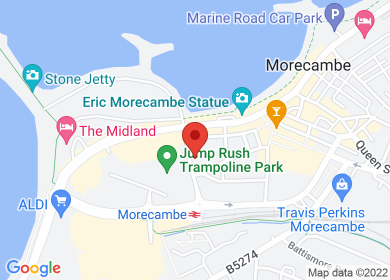 Map showing location of Jump Rush Trampoline Park