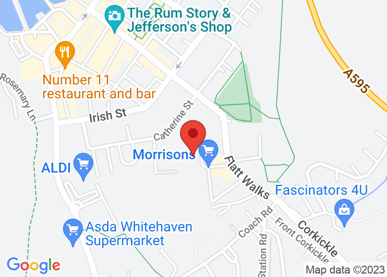 Map showing location of Whitehaven Sports Centre