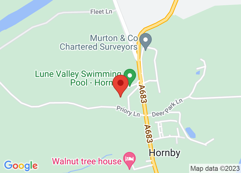 Map showing location of Lune Valley Swimming Pool