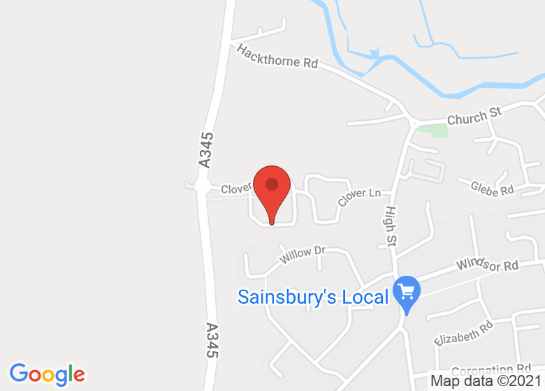 Map showing location of At Home Pilates Studio