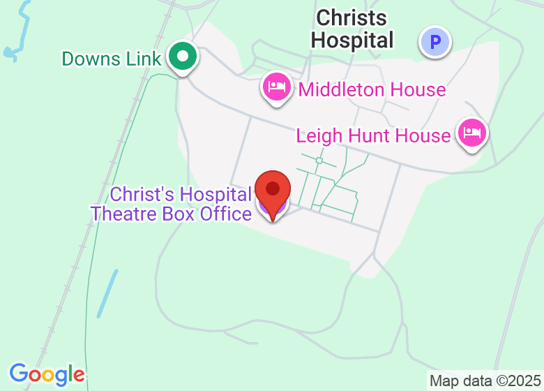 Map showing location of Christ’s Hospital School Theatre 