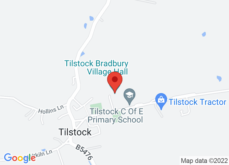 Map showing location of Tilstock Bradbury Village Hall
