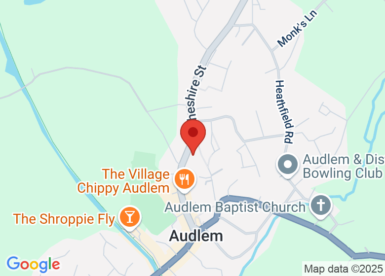 Map showing location of Audlem Scout Hut 
