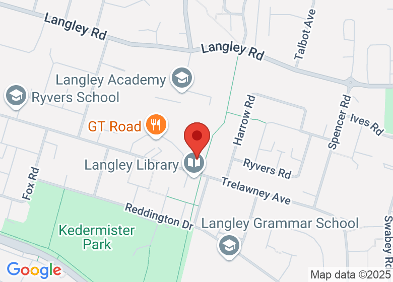 Map showing location of Holy Family Catholic Church