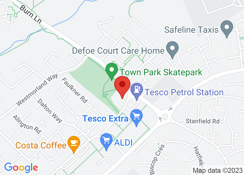 Map showing location of Newton Aycliffe Youth and Community Centre