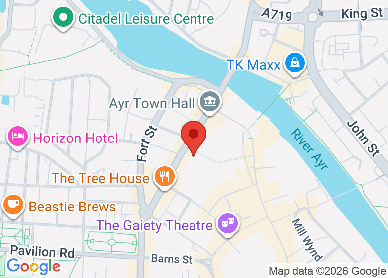 Map showing location of Paint Club Ayrshire