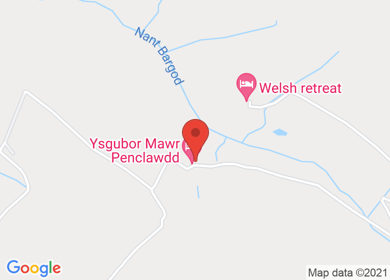 Map showing location of Ysgubor Mawr Penclawdd