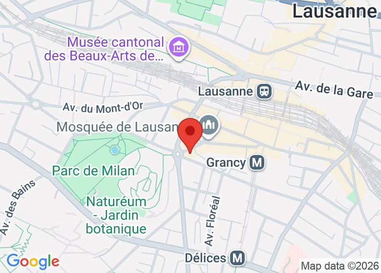 Carte montrant l'emplacement de Maison de quartier Sous-Gare