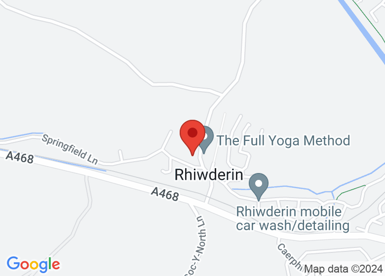 Map showing location of Rhiwderin Village Hall
