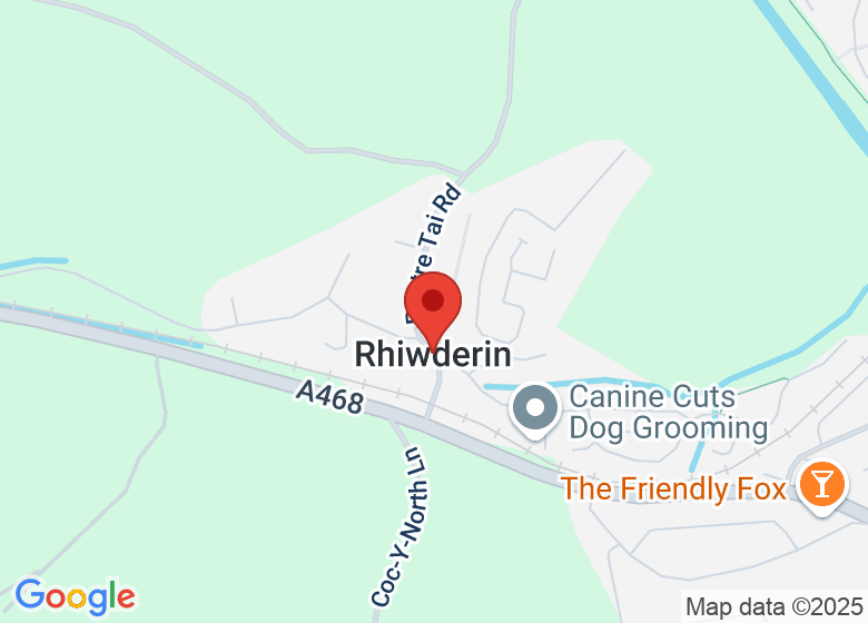 Map showing location of Rhiwderin Village Hall & Community Centre