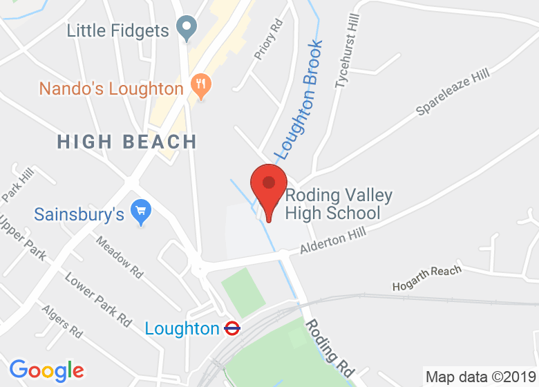 Map showing location of Roding Valley High School - Sports Hall