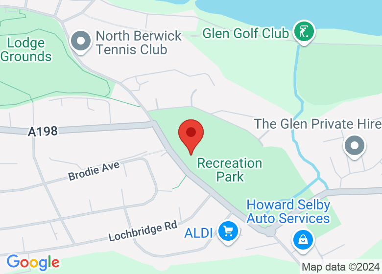 Map showing location of North Berwick Rugby Football Club