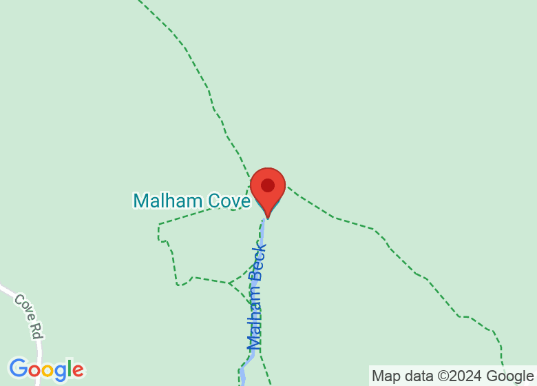 Map showing location of Malham Cove