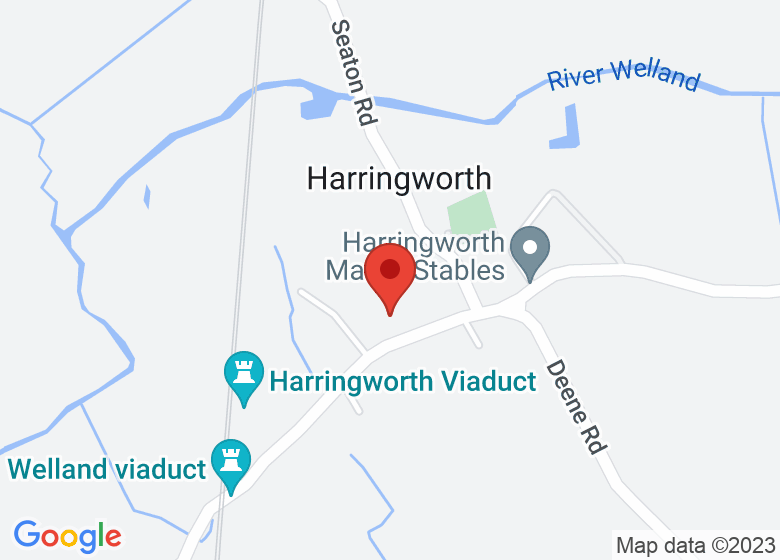 Map showing location of Harringworth Village Hall