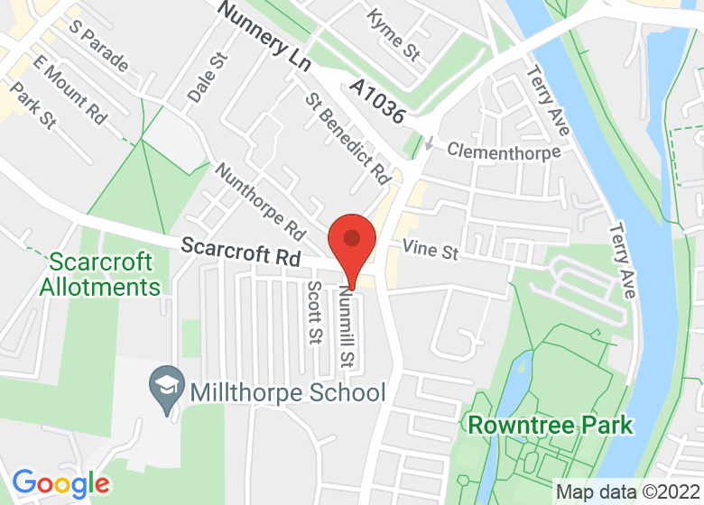 Map showing location of  The Stables Yoga Centre