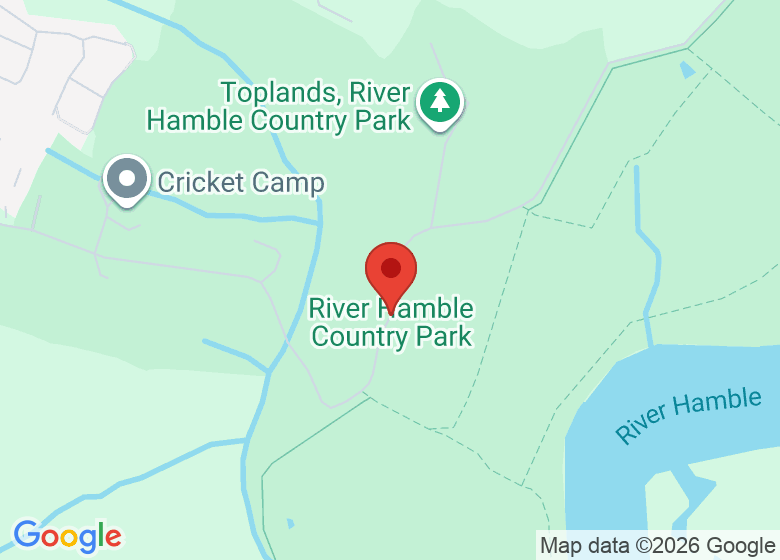 Map showing location of River Hamble Country Park
