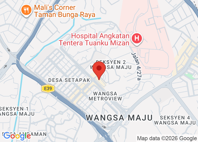 Map showing location of Hero Training & Event Space