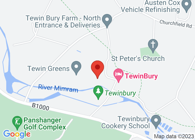 Map showing location of Tewin Bury Farm