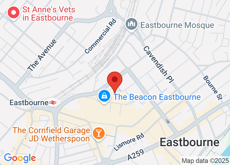 Map showing location of Jumpin Fun Inflatable Park Eastbourne