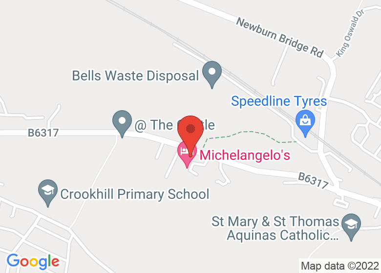 Map showing location of Michelangelo's