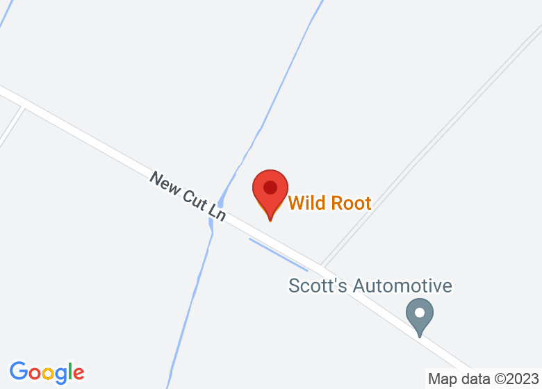 Map showing location of Wild Root