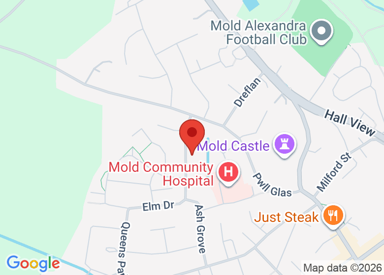 Map showing location of Community Clubhouse and Gardens