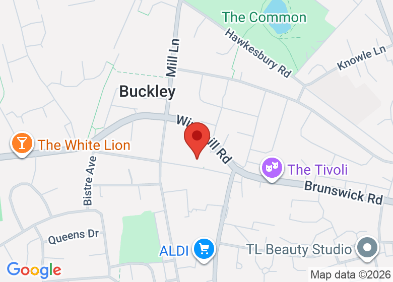 Map showing location of The Berwyn Bookshop