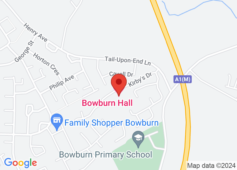 Map showing location of Bowburn Hall Hotel