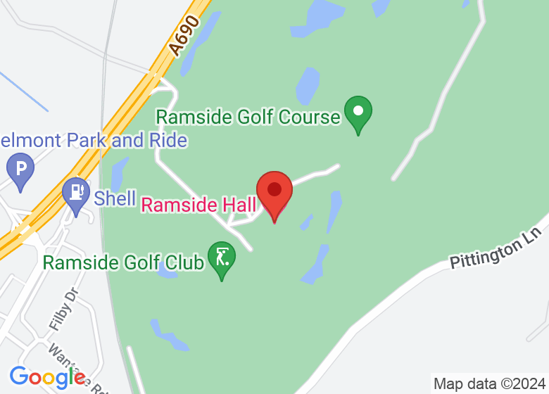 Map showing location of Ramside Hall Hotel