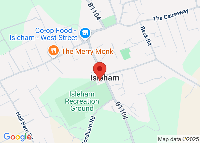 Map showing location of The Beeches Isleham