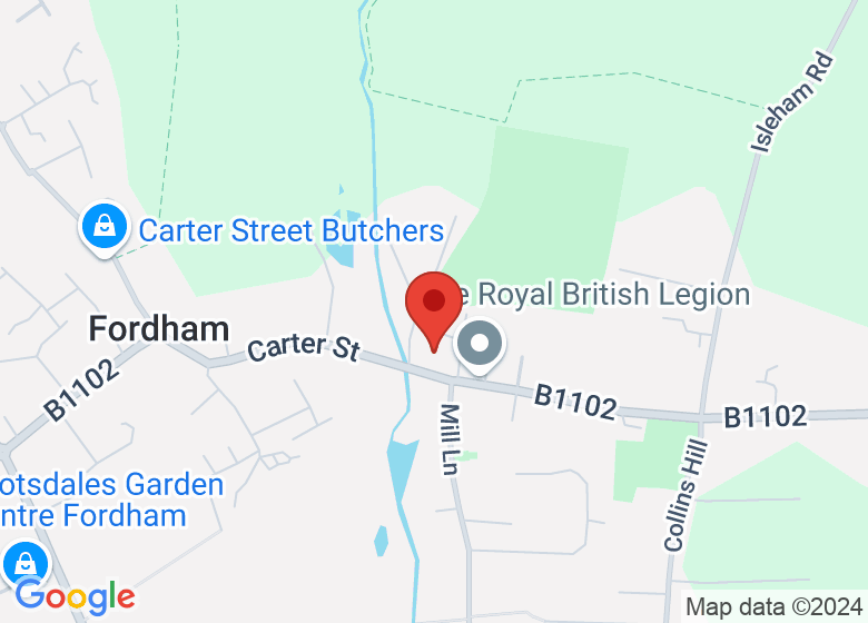 Map showing location of Fordham Victoria Hall