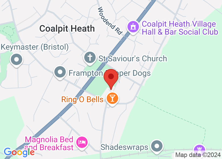 Map showing location of The Manor Hall at Coalpit Heath